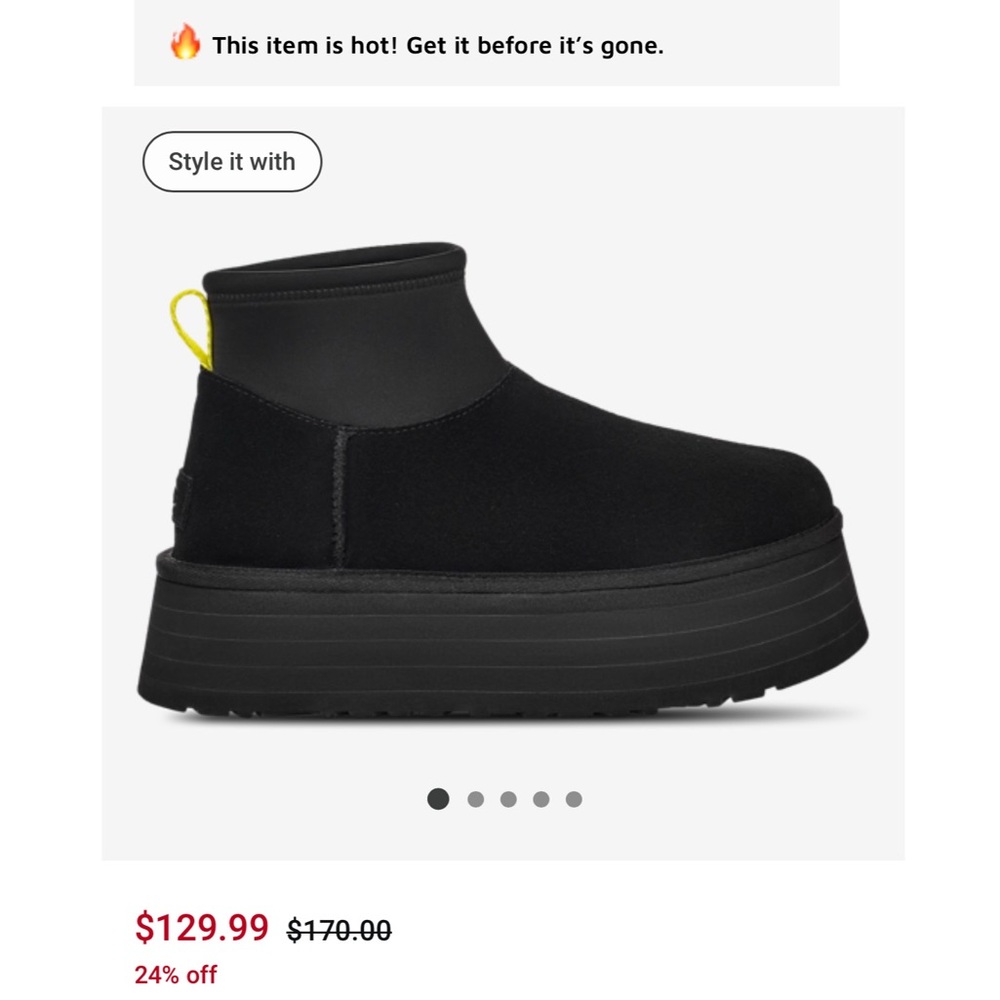 UGG Classic Mini Dipper Platform Ankle Boot